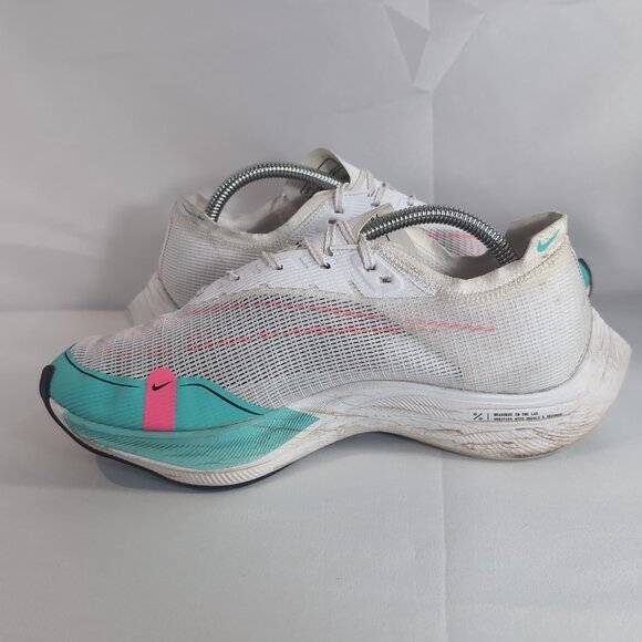 Nike ZoomX Vaporfly Next% 2 CU4111-101 US 8.5 M 10 W White Watermelon Pink Blue - Picture 10 of 16